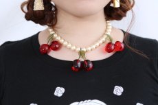 画像1: cherry　for　girl  necklace（3連チェリーフォーガールネックレス） (1)