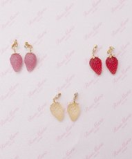 画像1: juicy strawberry earring&pierce（ジューシーストロベリーイヤリング＆ピアス） (1)