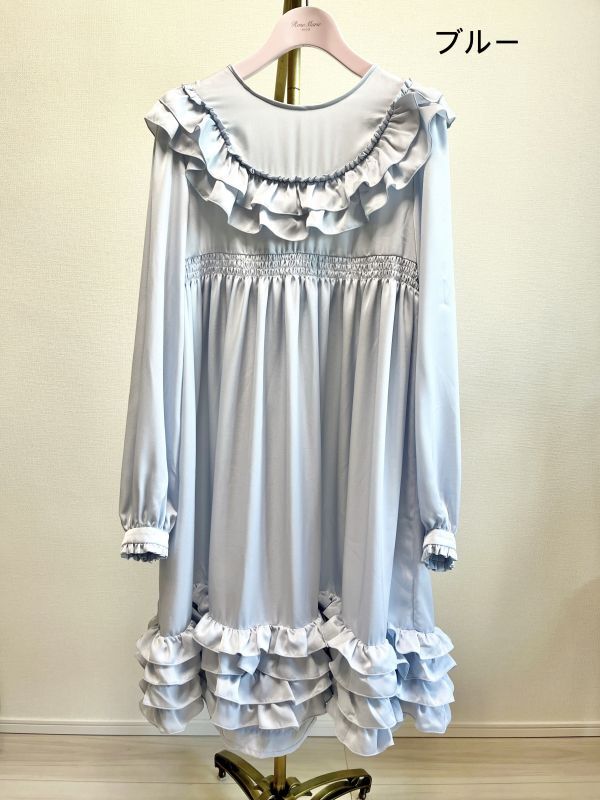 LONG FRILL DOLL one-piece dress(ロングフリルドールワンピース