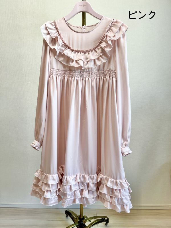 LONG FRILL DOLL one-piece dress(ロングフリルドールワンピース